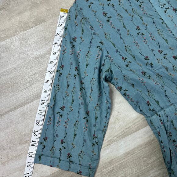 Beau & Ro Floral midi dress size medium button front cottegecore - Picture 6 of 7